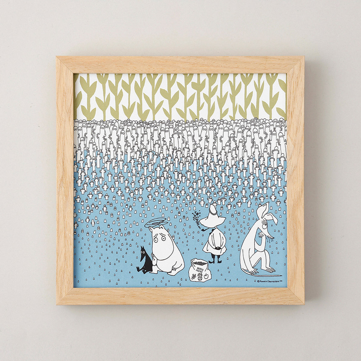 MOOMIN TRIBUTE WORKS×a good view アートポスター フレームセット （ニョロニョロの種/ナチュラル）