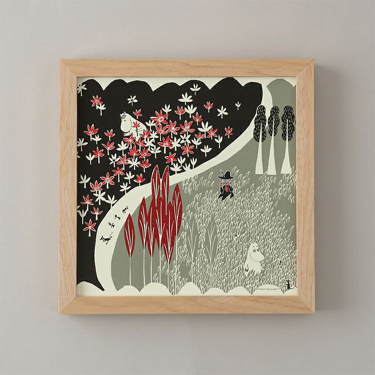MOOMIN TRIBUTE WORKS x a good view Art Poster Frame Set (I'm Here/Natural)