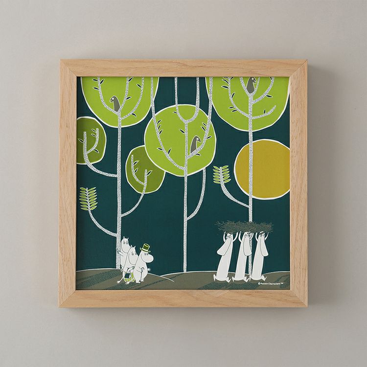 MOOMIN TRIBUTE WORKS×a good view Art Poster Frame Set (Moonlit Mystery/Natural)