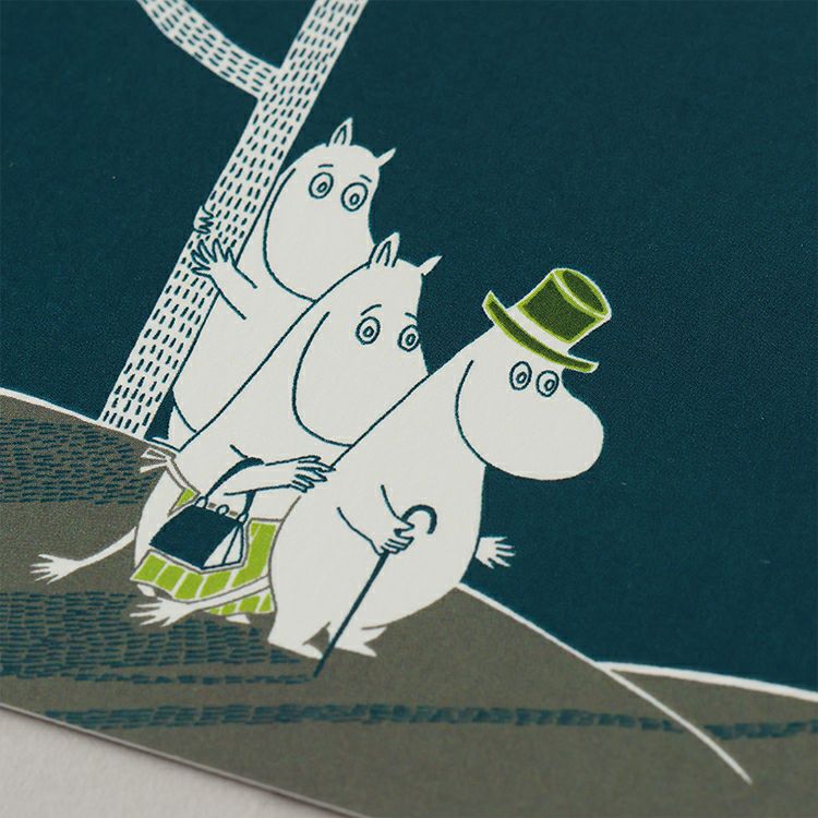 MOOMIN TRIBUTE WORKS×a good view Art Poster Frame Set (Moonlit Mystery/Natural)