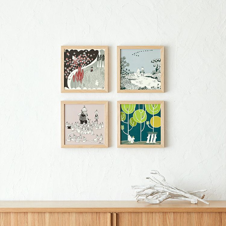 MOOMIN TRIBUTE WORKS×a good view Art Poster Frame Set (Two people by the water/Natural)