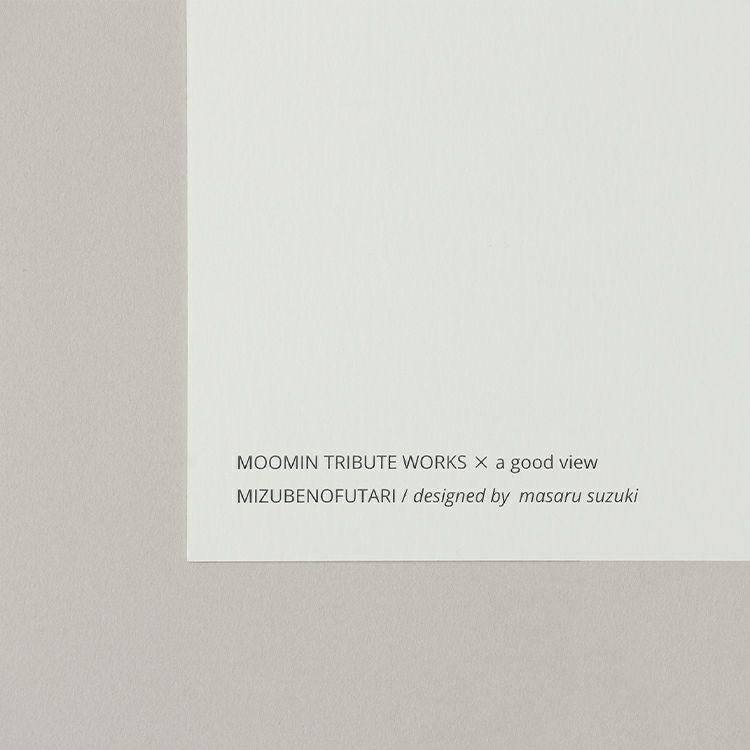 MOOMIN TRIBUTE WORKS×a good view Art Poster Frame Set (Two people by the water/Natural)
