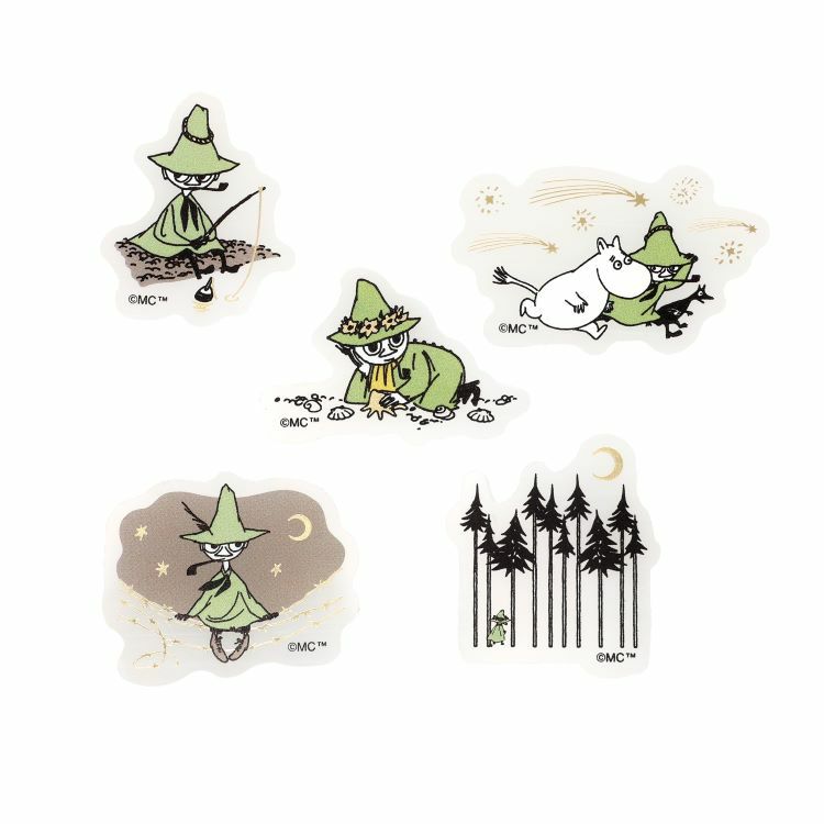 Glitter clear flake sticker (snufkin) MOKFS-103