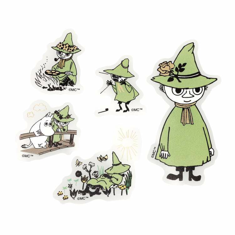 Glitter clear flake sticker (snufkin) MOKFS-103