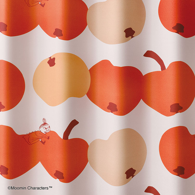 Blackout curtain 135cm length 1 piece (Ringo Gaburi!/Orange) A1032 <Order item>