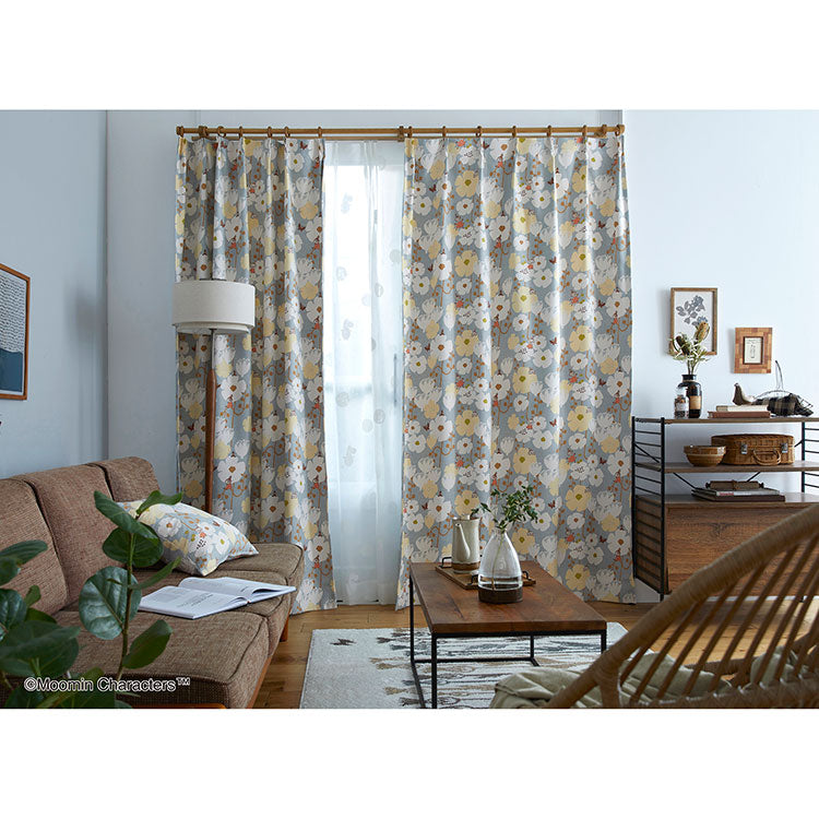 1 blackout curtain 200cm length (tiny flower/blue) A1034 <order item>