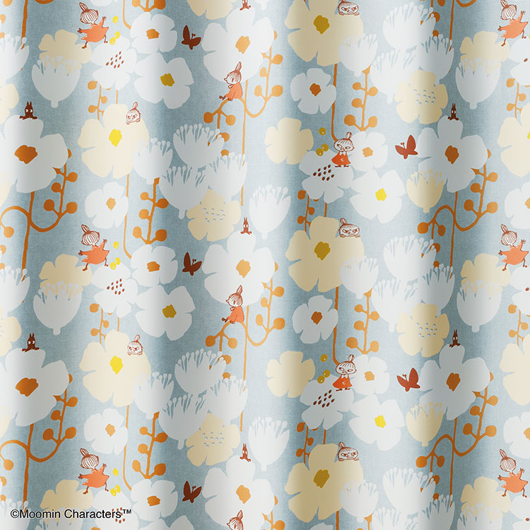 1 blackout curtain 200cm length (tiny flower/blue) A1034 <order item>