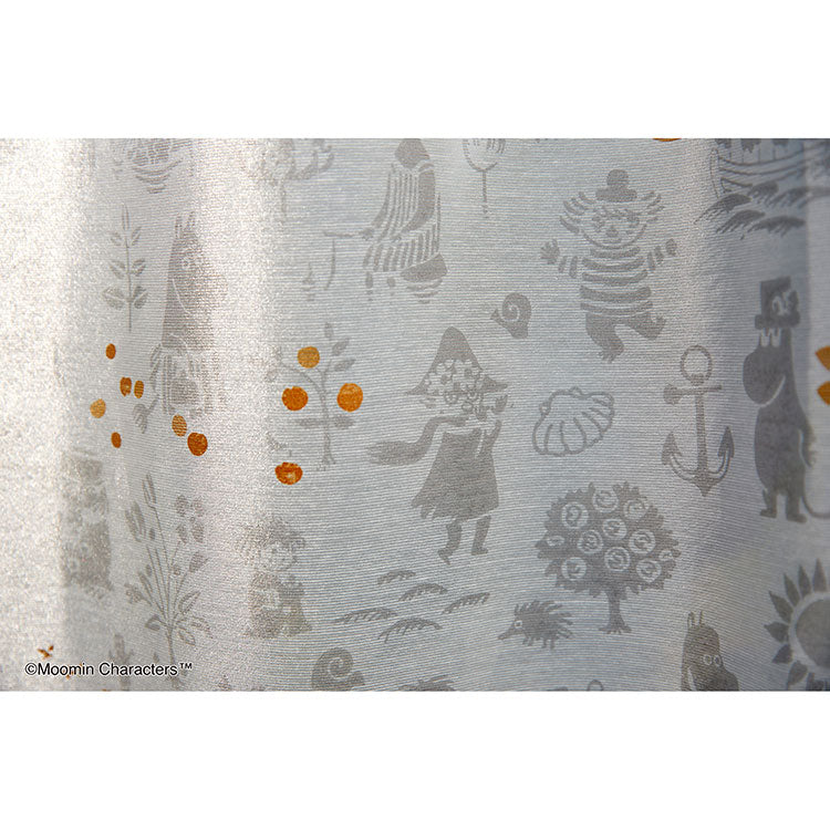 1 Sheer Curtain 133cm Length (Funtime/Gray) A1038 <Order Item>