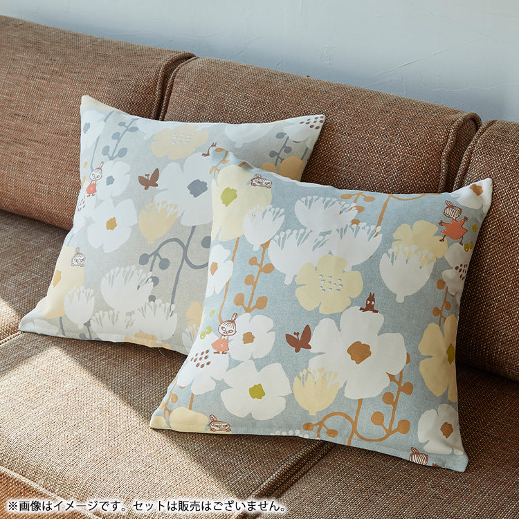 Cushion cover 45 squares (TINY FLOWER/gray) A035C <order item>